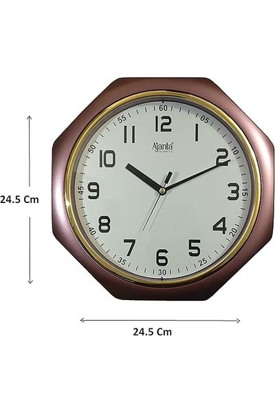 ajanta Plastic Sweep Analog Wall Clock – Multicolour – 24.5 x 24.5 cm – Silent Sweep