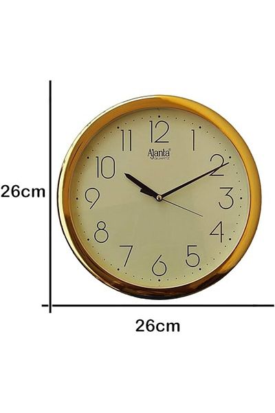 ajanta Abstract Square Clock – Ivory – 26 cm – Silent Quartz – Modern Design – Battery Clock