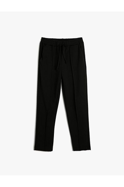 Koton Carrot Fabric Trousers with Lace Waist