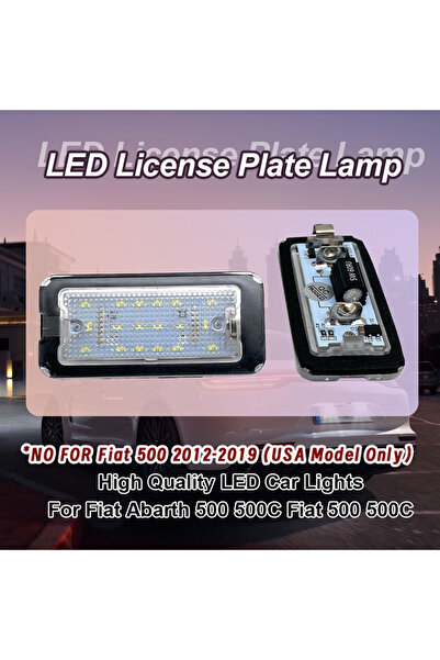 Choice 2Pieces Canbus White SMD LED Number License Plate Light For Fiat 500 5...