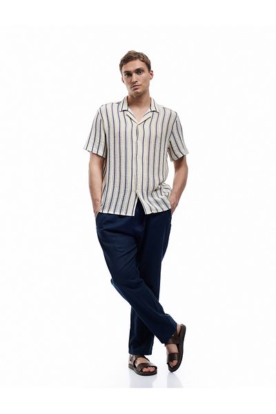 Koton Regular Fit Summer Trousers with Pocket Detail and Lace-Up Waist