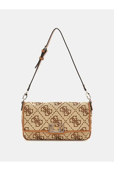 Guess Cırce Flap Shoulder Bag Women Brown Shoulder Bag Hwjo9642190-Ltl
