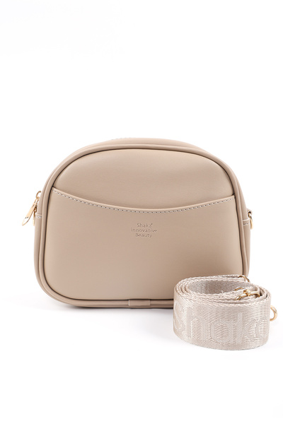 SHAKA Geantă de umăr din piele artificială SHK194 cu fermoar și 2 compartimen...