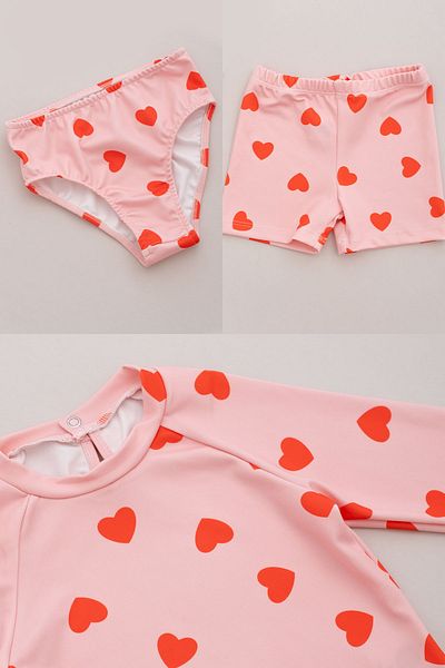 Tuğba Kuğu Uv Protection Long Sleeve Baby Girl Swimsuit