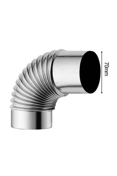 Choice 70mm Stove Flue Flue Pipe Elbow 50-100mm Rain Cap Pipes Chimney Liner Flue Gas Heater Stove Fireplac
