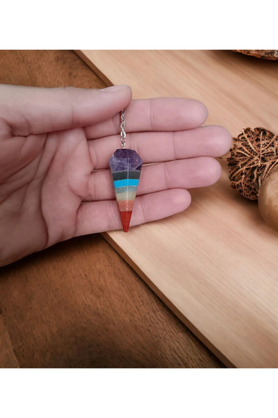 Taş-Mir 7 Çakra Doğal Taş Pandül Sarkaç