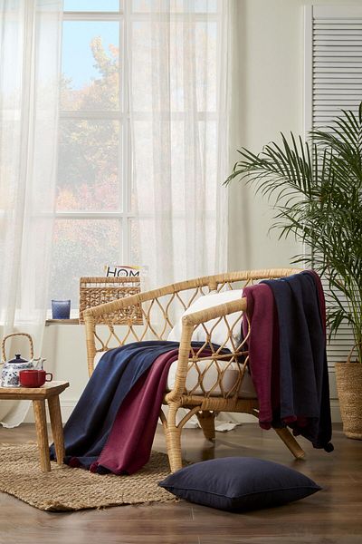 Özdilek Ozdılek Tk Blanket Cotton Colorist Pompom Marıno-Kırsh