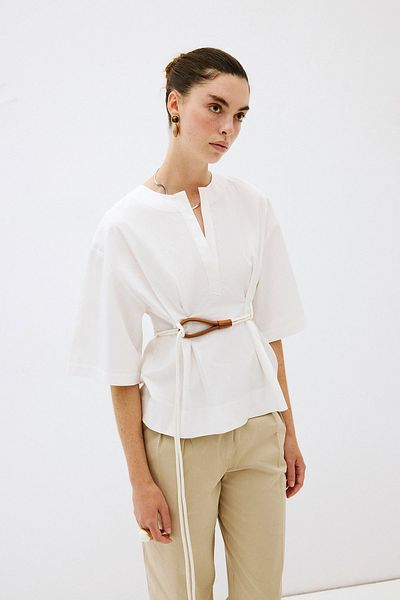VATKALI A-Line Blouse with Belt