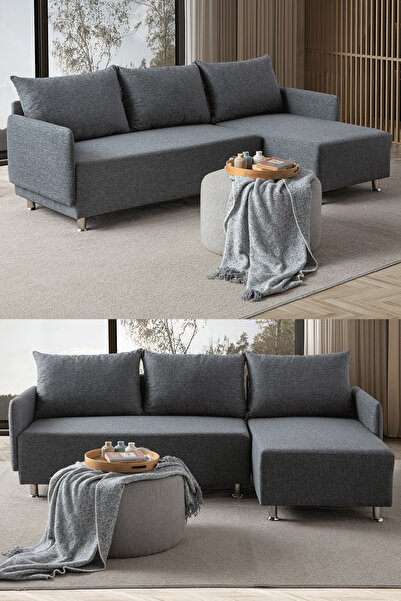 EDSY HOME Mondy Köşe Koltuk Takımı Gri