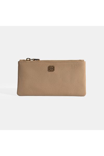 Desa Women's Mink Zippered Leather Wallet