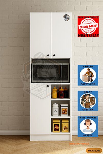 Mobilyanı Tasarla Tamamı Mdf 3 Kapaklı Modern Tasarım Çok Amaçlı Beyaz Mini F...