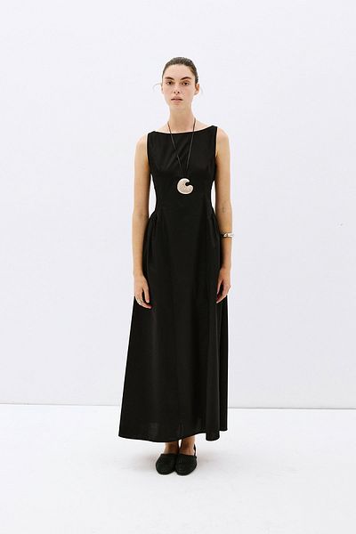 VATKALI Boat Neck Poplin Dress