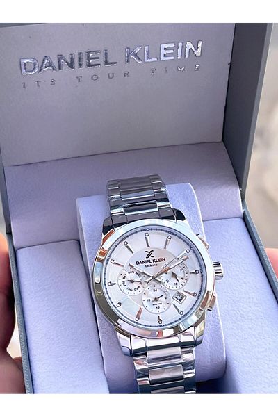 Daniel Klein Special Leather Boxed Steel Cord Internal Functions Active 3 Atm Water Resistant Men's Wrist Watch