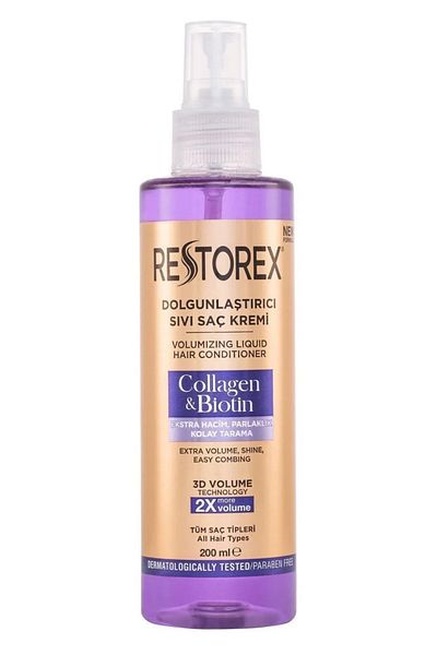 Restorex Tekutý kondicionér pro objem vlasů s kolagenem a biotinem – 200 ml