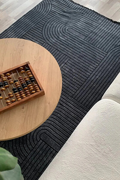 Serteks Akça Modern Tasarım Yıkanabilir Dokuma Kaymaz Taban Halı Yolluk Kilim...
