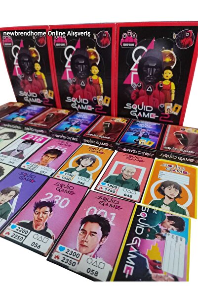 Emrah Gültekin لعبة الحبار 2. الموسم (4 صناديق صغيرة، 24 بطاقة شخصية، 4 ملصقا...