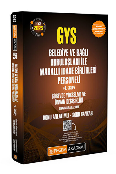 Pegem Akademi Yayıncılık 2025 GYS Belediye ve Bağlı Kuruluşları ile Mahalli İ...