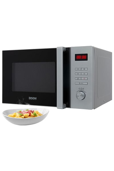 Edison silver digital microwave, 5 temperature levels, 25 litres
