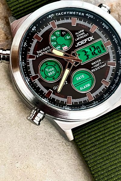 Joefox New Model Silicone Cord Led Light Men's Wrist Watch