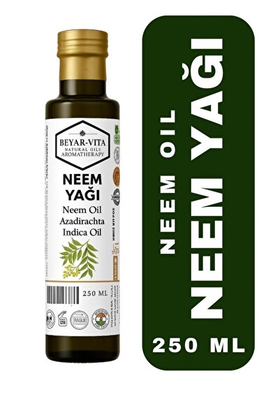 BEYARVİTA Neem Yağı 250 ml – Soğuk Sıkım – Katkısız – Doğal – Cam Şişe