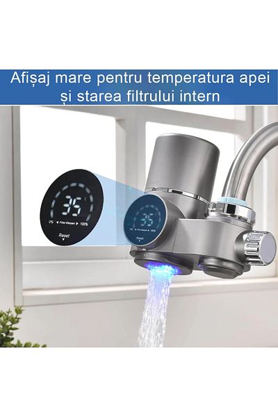 QuTek Filtru de apa potabila, montare la robinetul de la chiuveta, elimina impuritatile, QUTEK