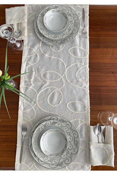 wertino Runner masa örtüsü keten jakar