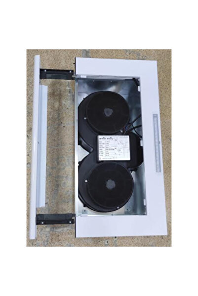 marymella White Daisy F2 Aspiratör Çift Motorlu Bacasız Kullanım 2 Adet Karbon Filtre Hediyeli