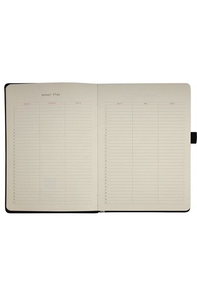 Victoria's Journals Caiet Venzi cu copertă rigidă, elastic, fără dată, cu linii, 14x20 cm, cu foi groase