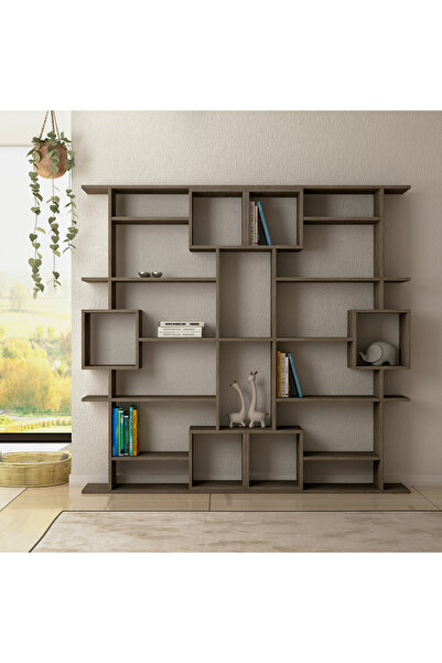 Mourah Home Mourah Home Soto Modern Bookcase Display Unit Dark Coffee
