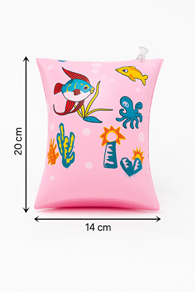 Avantaj Kapıda بدلة أطفال قابلة للنفخ باللون الوردي المرجاني - من 3 إلى 7 سنوات / حتى 25 كجم