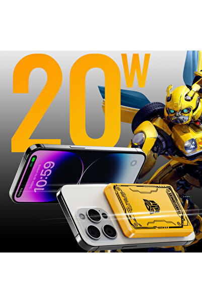 transformers TF-D02 Power Bank 10000mAh – Fast Charging with Type-C & Wireless, Charging 0W Max Output