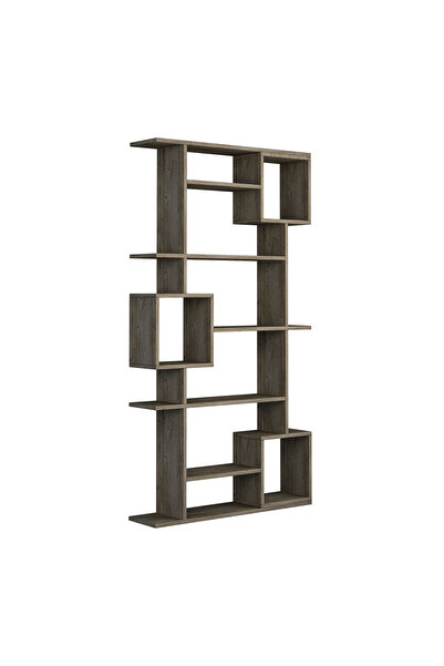 Mourah Home Mourah Home Soto Modern Bookcase Display Unit Dark Coffee