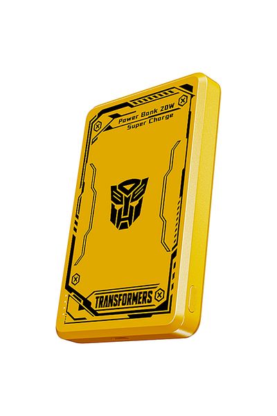 transformers بنك الطاقة TF-D02 بسعة 10000 مللي أمبير/ساعة - شحن سريع مع Type-C ولاسلكي، أقصى خرج للشحن 0 وات