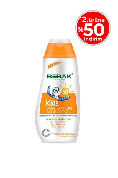 Bebak 50 Spf Uva/Uvb - High Protection Children's Sun Cream 200ml