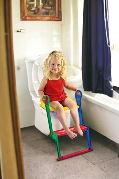 ego home Cocuk Tuvalet Alıştırıcı Adaptör Merdivenli Klozet Adaptörü Lazımlık...