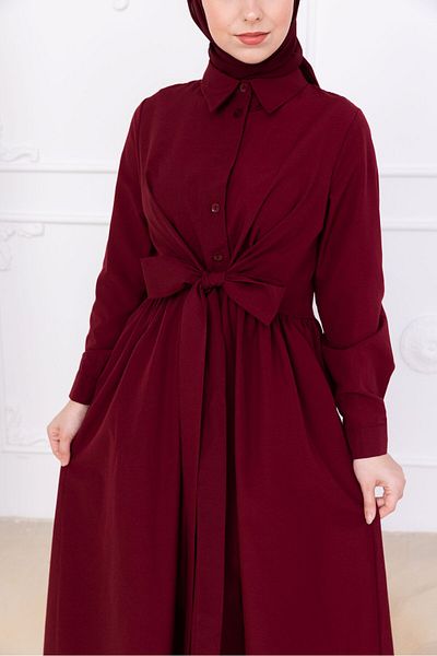 BURCU TESETTÜR Brc1150 Self Belt Dress