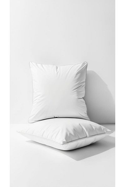 İzgi Concept 2 bucăți premium alb pernă cu lustruire pernă interioară 40x40 cm 350gr pătrată umplută cu silicon antibacterian