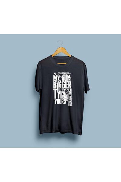 Generic Brand Oversize My Weapon Is Bigger Than You Lettering T-Shirt