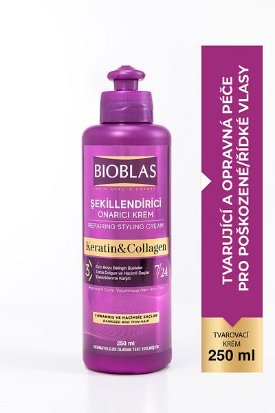 Bioblas 7 24 Stylingový kondicionér pro péči o vlasy Výrazné kadeře Vlnité a kudrnaté vlasy 250 ml