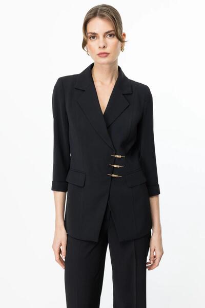 Ekol Μπουφάν με μεταλλική κλειδαριά και τσέπη μαύρο 04224