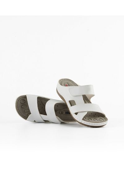 DR KLOMPA Women's Comfortable White Slippers Orthopedic Sole