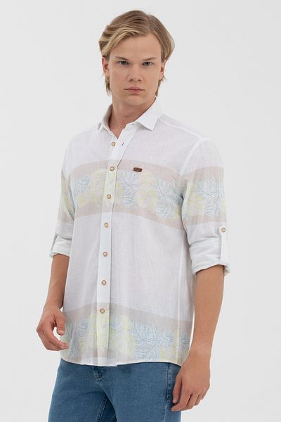 U.S. Polo Assn. Βάση. Ανδρικό αθλητικό πουκάμισο Polo Comfort G081sz004.000. 1573314   Milla 071 Cream