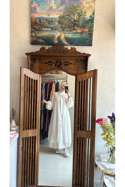 Butik Beyaz müslin ferace