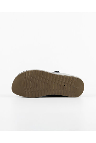 DR KLOMPA Γυναικείες Άνετες Μαύρες-Λευκές Παντόφλες Ορθοπεδική Σόλα