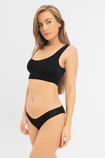 Arma Yıldız Chiloți negri fără cusături tăiați cu laser pentru femei - pachet de 3