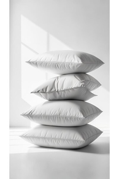 İzgi Concept 2 Pieces Premium White Interlining Polish Pillow Inner Pillow 40x40 Cm 350gr Square Antibacterial Silicone Filled