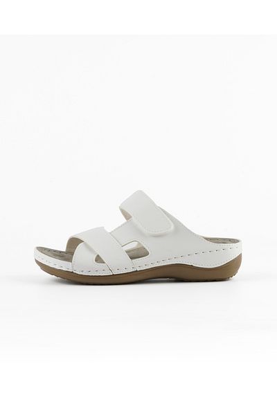 DR KLOMPA Women's Comfortable White Slippers Orthopedic Sole