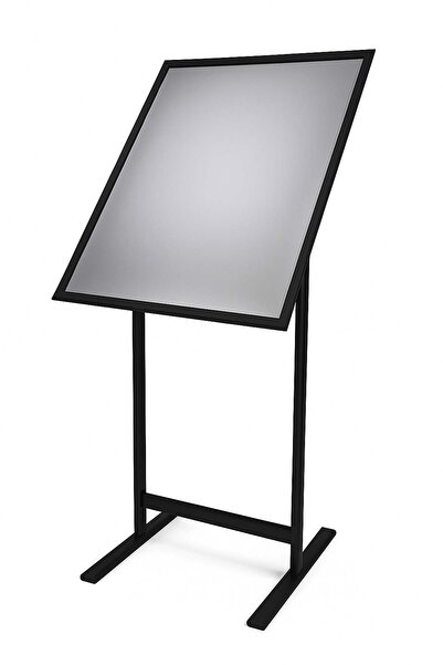 ÖzgürceSeç Çift T Ayaklı Kaldırım Reklam Poster Menü Panosu B2 (50X70) Siyah