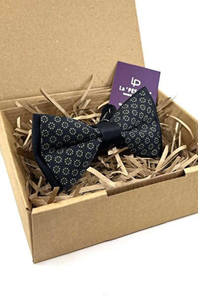 La Pescara Black Polka Dot Pattern Bow Tie P1969