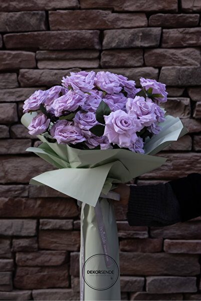 Dekorsende Yapay Gül Dalı Lila 70 cm